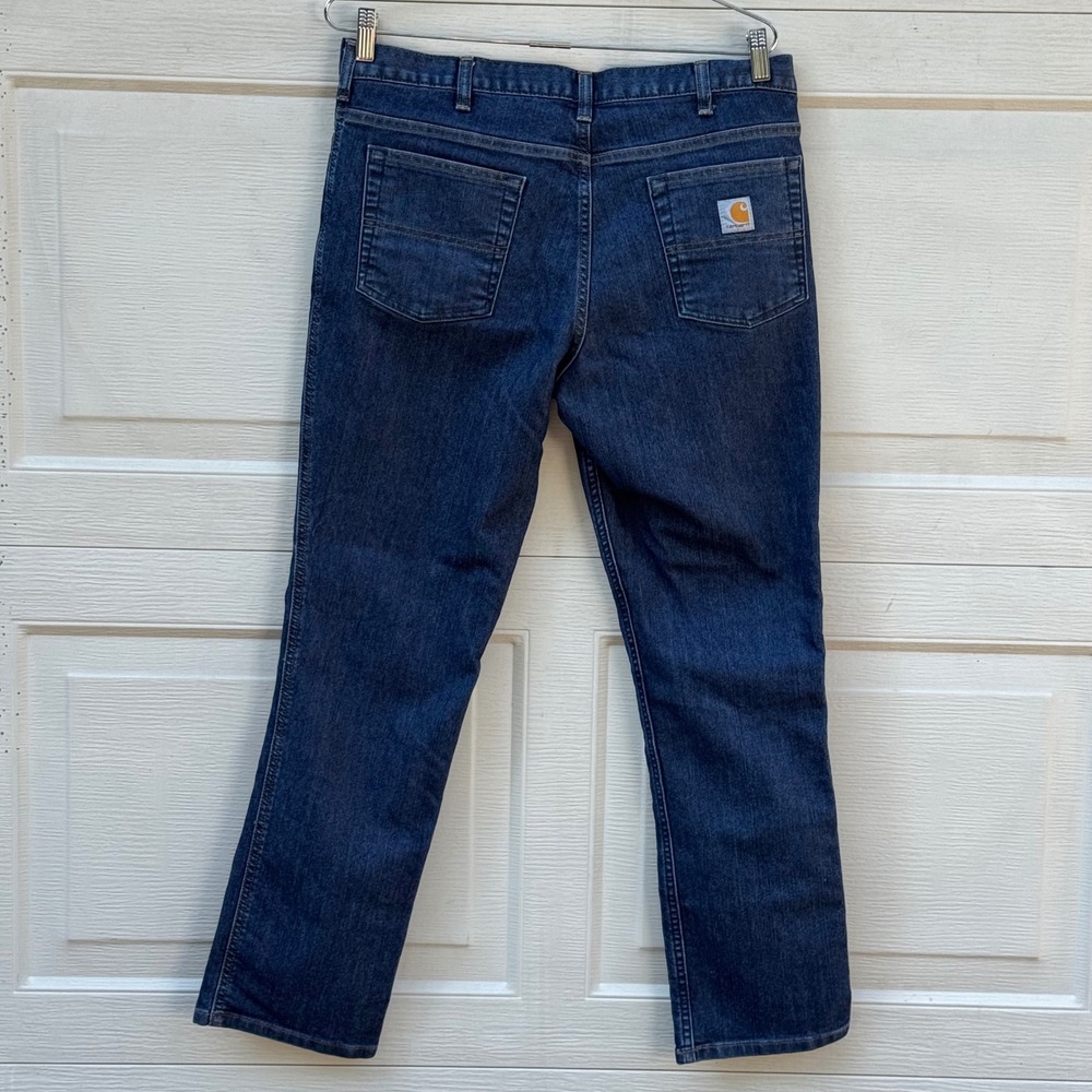 Carhartt Relaxed Fit Jeans Women 12R Dark Wash NWOT Durable Cotton Blend Denim - Picture 1 of 12